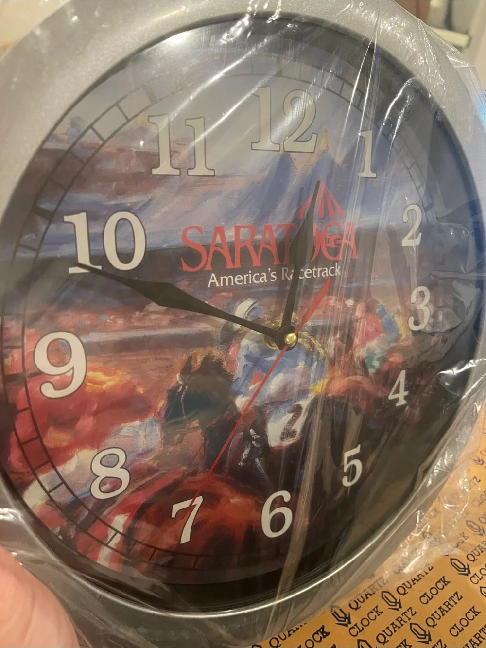 NIB Quartz Saratoga America’s Racetrack 90’s Vintage Wall Clock